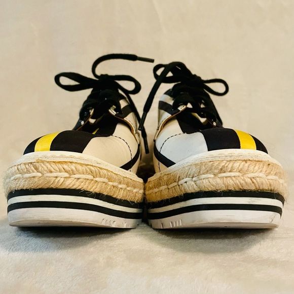 Authentic Prada Striped Platform Creepers - Picture 9 of 16